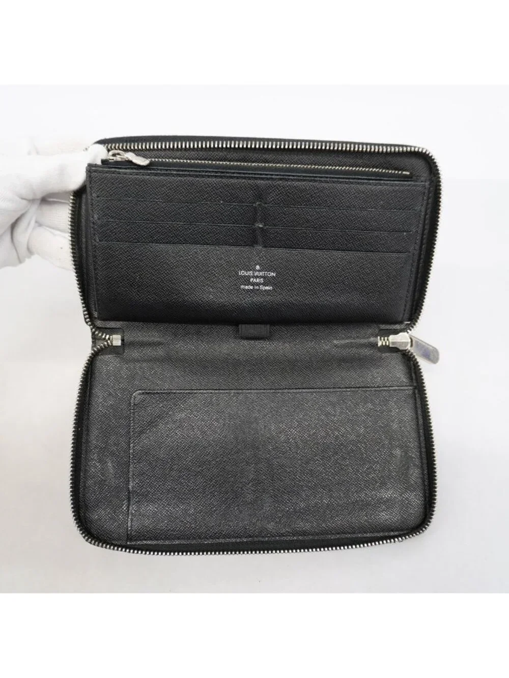 Louis Vuitton Wallet Damier Graphite Zippy Organizer Black Gray